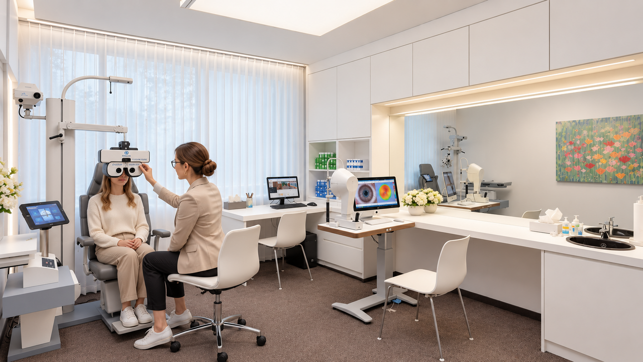 Präziser Sehtest mit moderner Messtechnik bei Optik Fickartz
