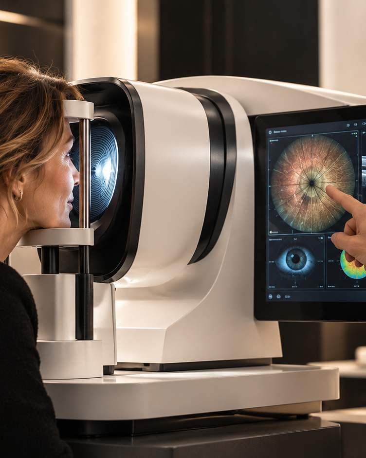 Moderne Augenanalyse zur Vorsorge und Beurteilung der Augengesundheit