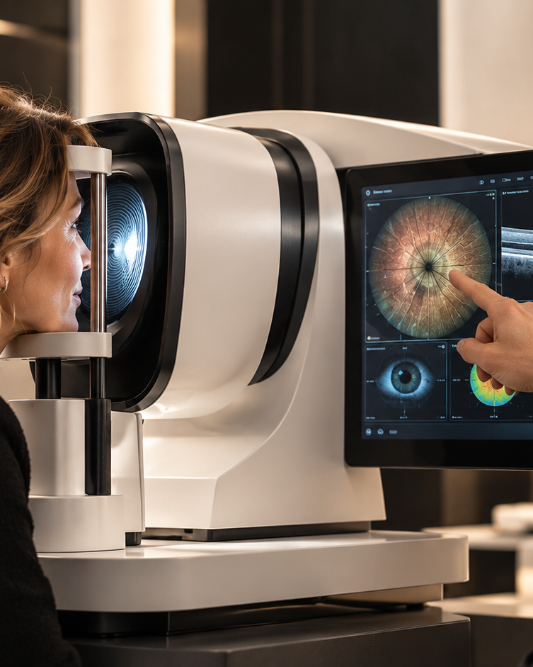 Moderne Augenanalyse zur Vorsorge und Beurteilung der Augengesundheit