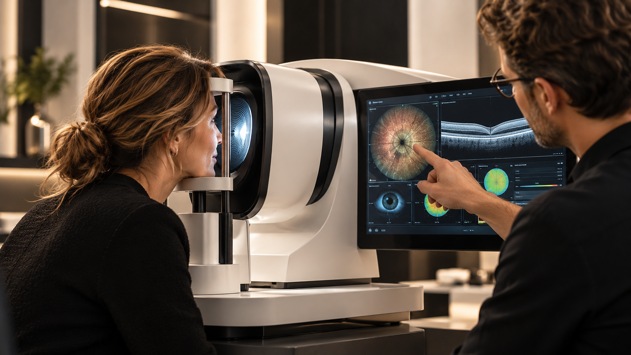 Moderne Augenanalyse zur Vorsorge und Beurteilung der Augengesundheit